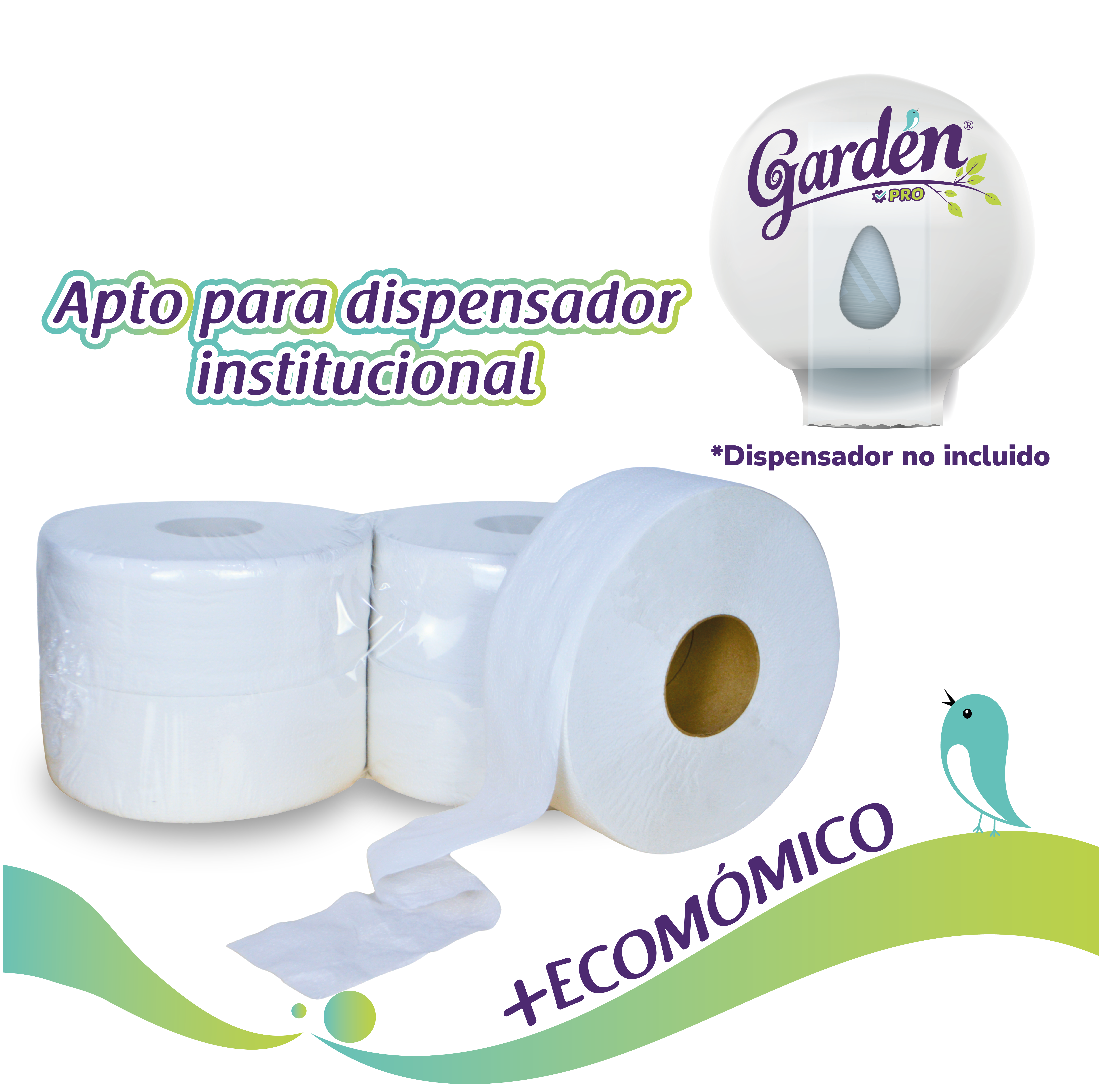 Papel Higiénico Institucional 400 mts Paca x 4 Und - Image 4