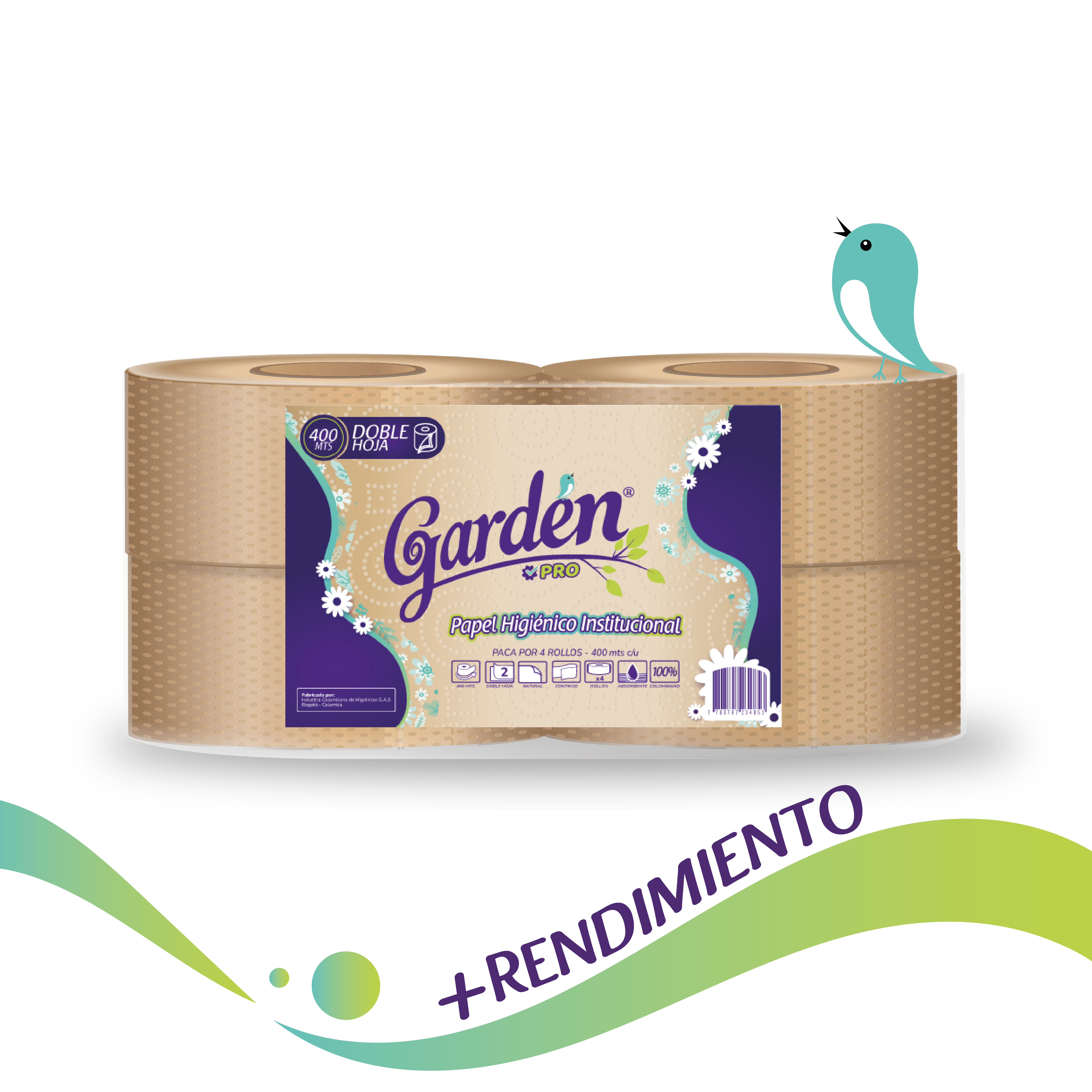 Papel Higiénico Institucional 400 mts Paca x 4 Und - Image 5