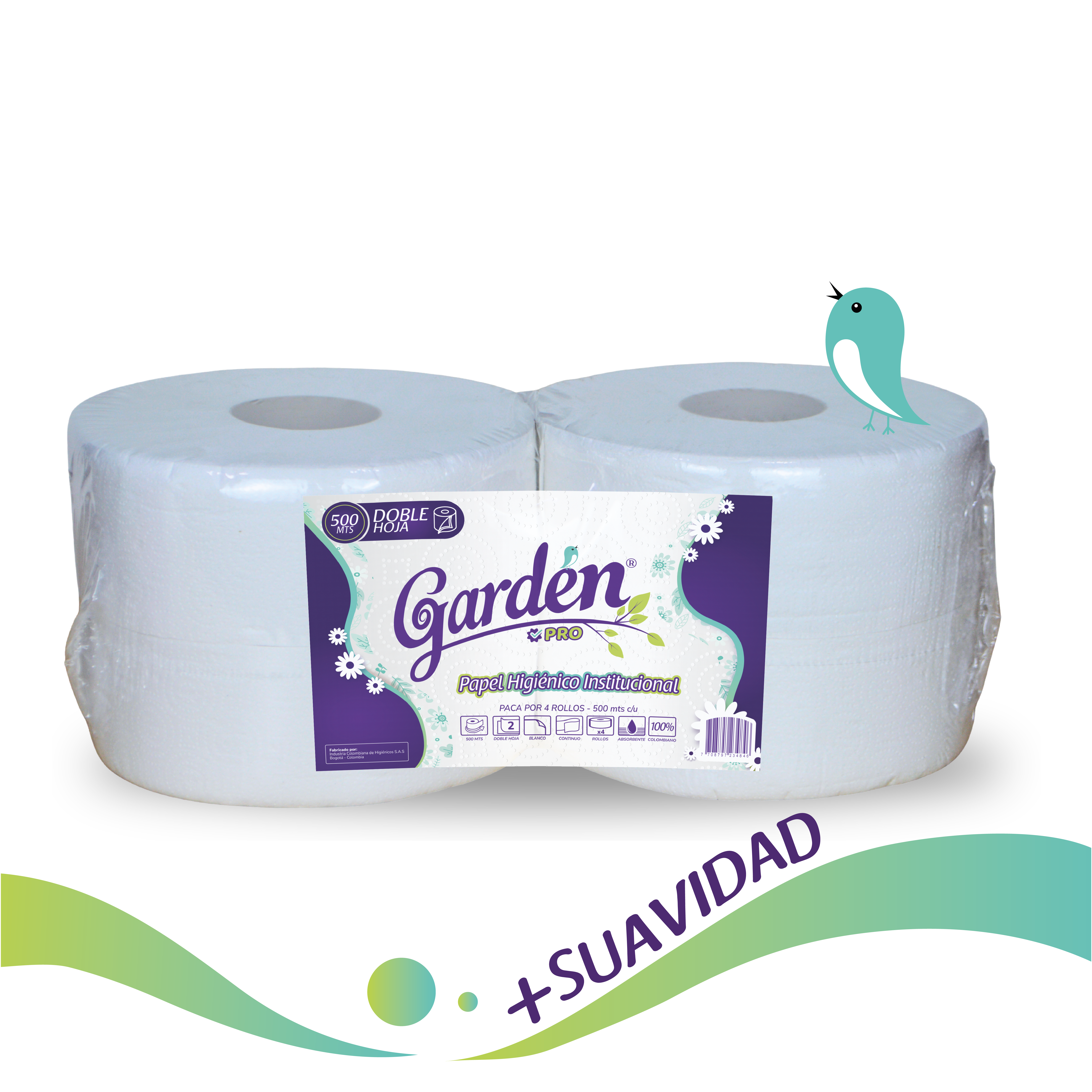 Papel Higiénico Institucional 500 mts Paca x 4 Und - Image 3