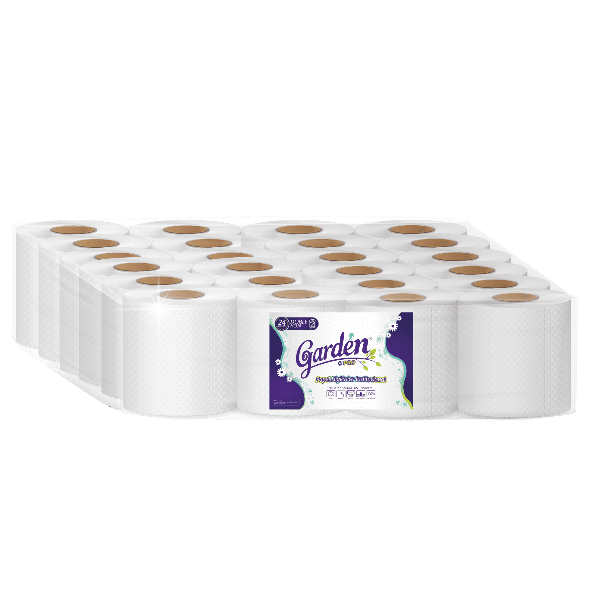 Papel Higiénico Individual 20mts Paca x 24 Blanco